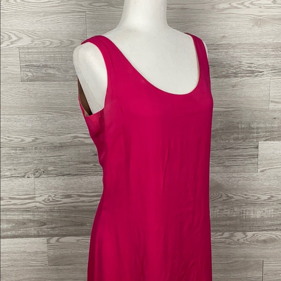 Linda Allard Ellen Tracy Pink A line Silk Dress - Picture 2 of 6
